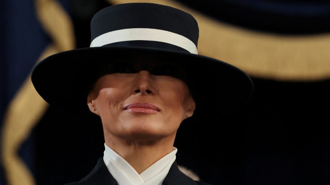 Melania Trump sports dark, modest outfit for Inauguration ceremony