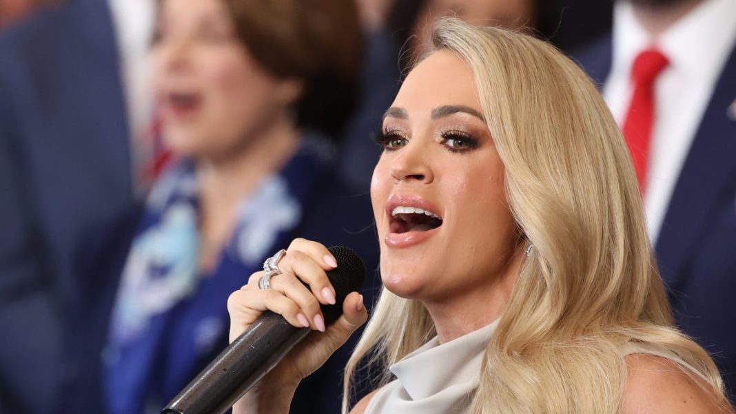 Carrie Underwood hits snag at President Trump’s inauguration, unexpectedly sings a capella