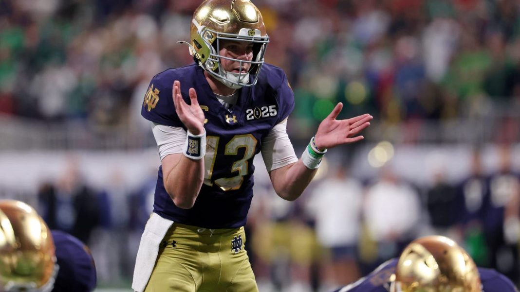 QB Riley Leonard fell short in national title game. But Notre Dame experience changed him