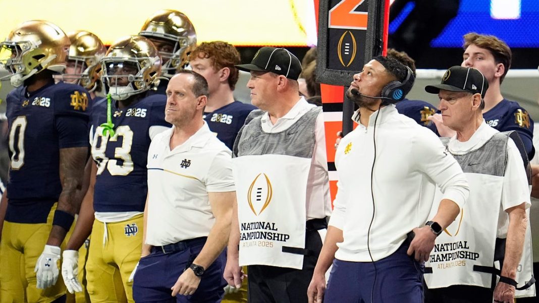 Notre Dame fake punt attempt backfires in CFP national championship game vs Ohio State