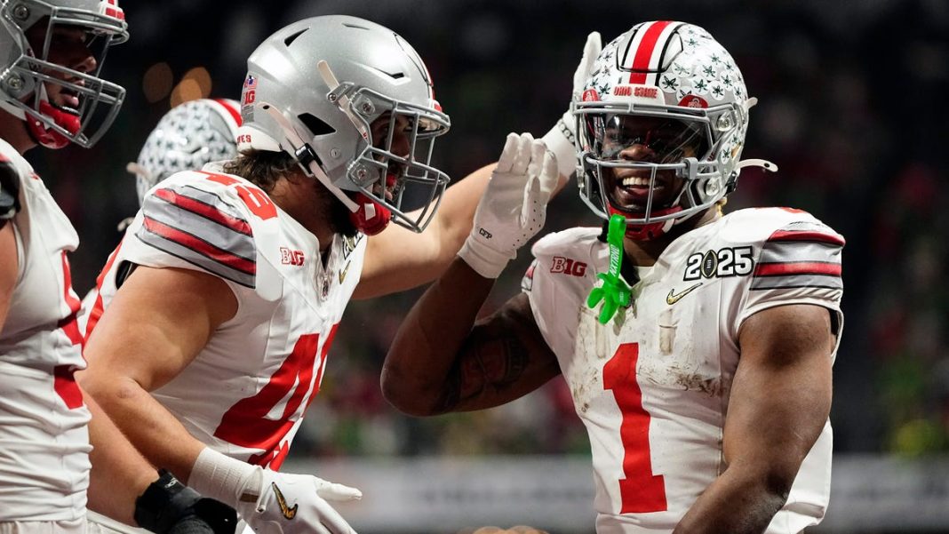 How many national championships does Ohio State have after winning CFP title?