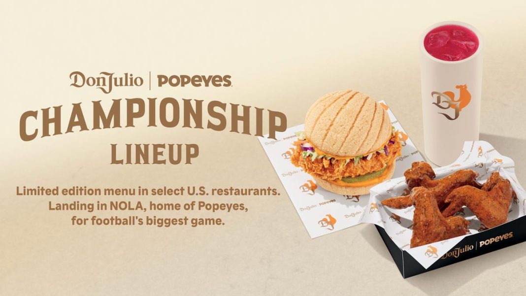 Tequila-flavored chicken? Popeyes, Don Julio team up on limited-edition menu