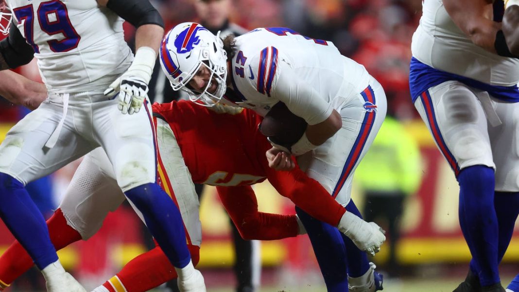 Josh Allen QB sneak: Bills QB ruled short on controversial fourth down call