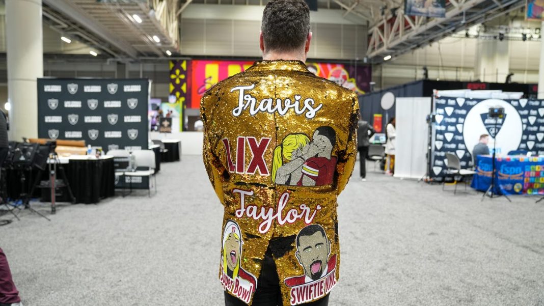 Swiftie shows off epic golden jacket, buys billboard in Philadelphia to troll Eagles fans